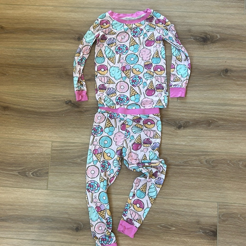 Girls little sleepies bamboo sleep set